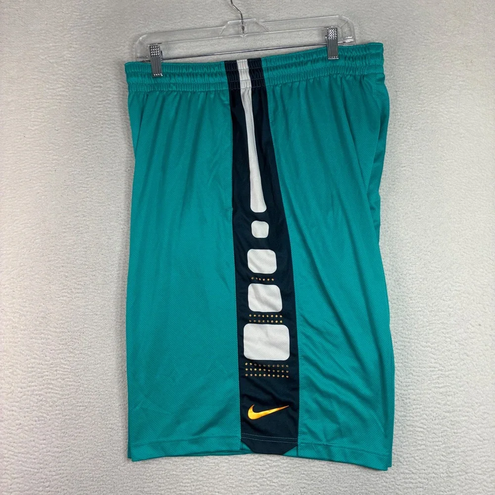 Nike Elite Basketball Shorts Men 2XL Teal Blue Baggy Drawstring Loose Y2K